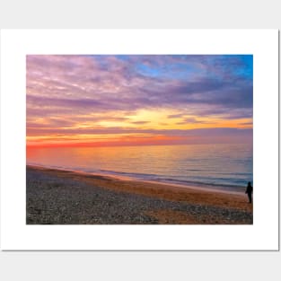 Cromer Beach at Sunset Posters and Art